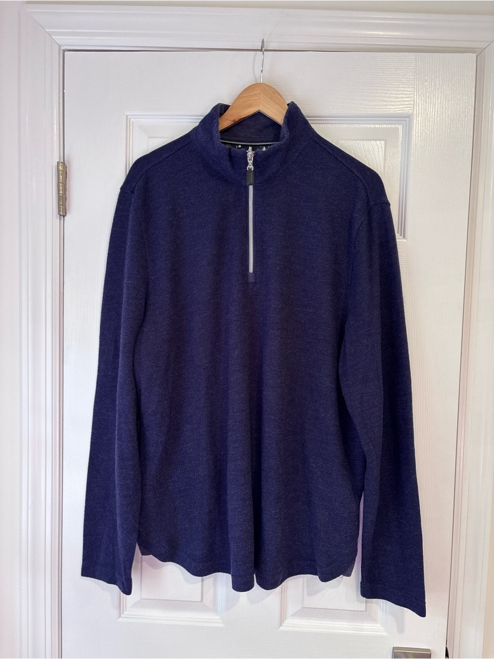 Robert Graham 1/4 zip pullover sweater in navy size 2XL